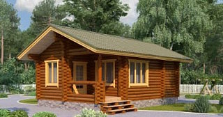 Одноэтажный дом из бревна под ключ в Ленинске-Кузнецком –цены от 132756 рублей